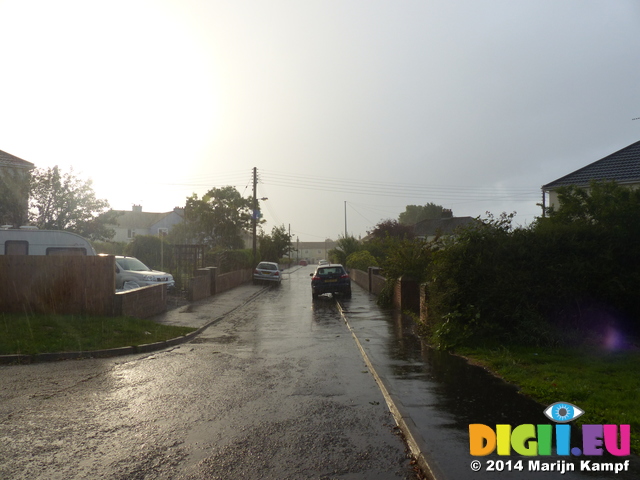 FZ007013 Stradling place in the rain